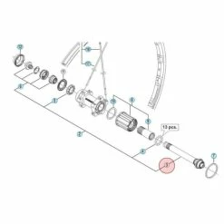 Axe De Roue Arrière Shimano Ultegra WH-6800-R