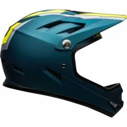 Casque Bell Sanction Bleu/Jaune Fluo -VTT Soldes 2022 casque bell sanction bleu jaune fluo 3