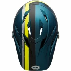 Casque Bell Sanction Bleu/Jaune Fluo -VTT Soldes 2022 casque bell sanction bleu jaune fluo 4