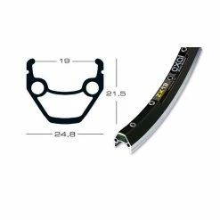 Jante Exal ZX 19 Noir 28' (622 Mm) - 36 T